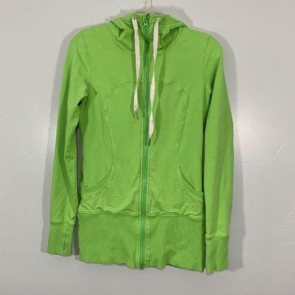 Lululemon Lime Green Swiftly Zip Up Active Hoodie